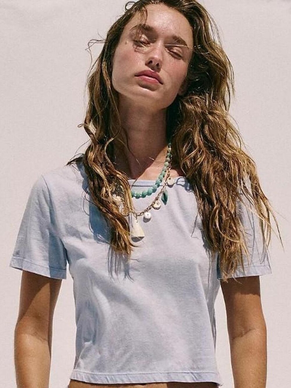 Free People Free-Est Stella Tee (top only) SMALL BLUE